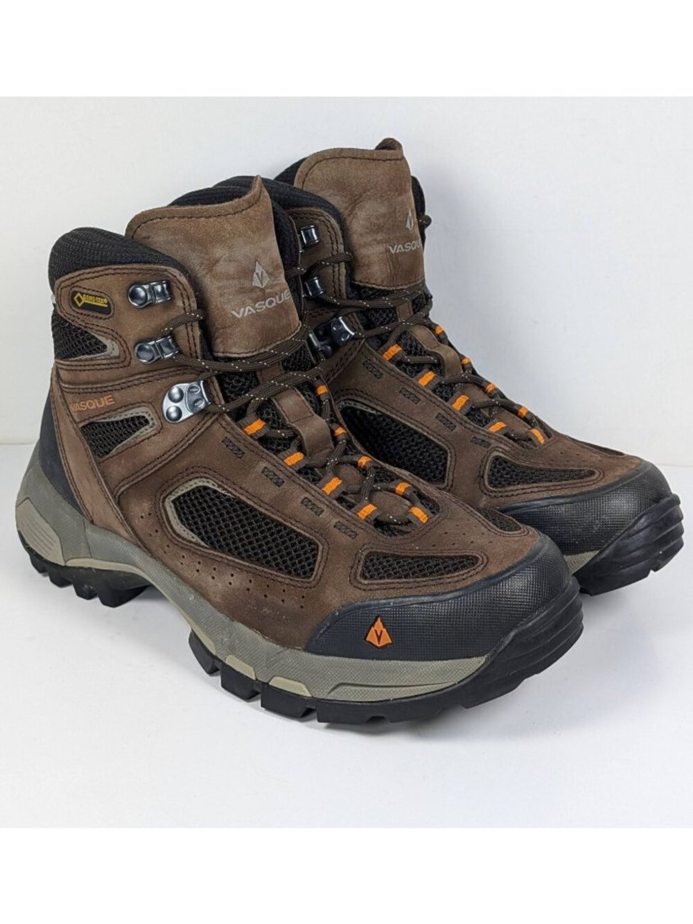 Vasque Breeze GTX Mens 8.5W WIDE Brown Gore-Tex Vibram Mid Trail Hiking Boots